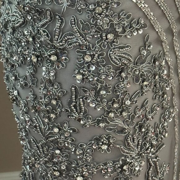 Silver Gown from the Colors Dress Collection at Seng Couture - Picture 3 of 16